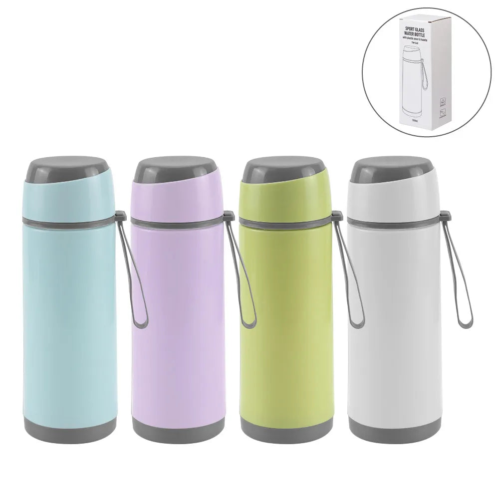 Sports Glass Bottles 500ml Twist Off Lid And Carry Handle | Logo Branding Corporate Gift | UAE Delivery | Yalla Printing UAE
