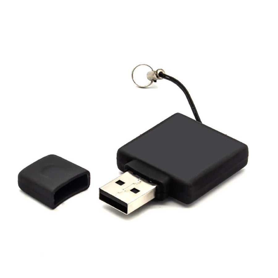 Square Black Rubberized USB Flash Drives | Logo Branding Flash Drive – Yalla Printing UAE