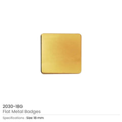 Custom Printed Square Flat Metal Badges - Stainless Steel | Corporate Award & Recognition Gift | UAE Delivery | Yalla Printing UAE