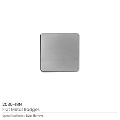 Custom Printed Square Flat Metal Badges - Stainless Steel | Corporate Award & Recognition Gift | UAE Delivery | Yalla Printing UAE