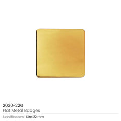 Custom Printed Square Flat Metal Badges - Stainless Steel | Corporate Award & Recognition Gift | UAE Delivery | Yalla Printing UAE