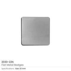 Custom Printed Square Flat Metal Badges - Stainless Steel | Corporate Award & Recognition Gift | UAE Delivery | Yalla Printing UAE