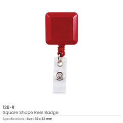 Custom Printed Square Badge Reels - Portable Structure | Corporate Award & Recognition Gift | UAE Delivery | Yalla Printing UAE