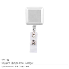 Custom Printed Square Badge Reels - Portable Structure | Corporate Award & Recognition Gift | UAE Delivery | Yalla Printing UAE