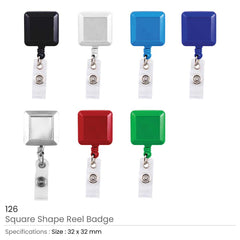 Custom Printed Square Badge Reels - Portable Structure | Corporate Award & Recognition Gift | UAE Delivery | Yalla Printing UAE