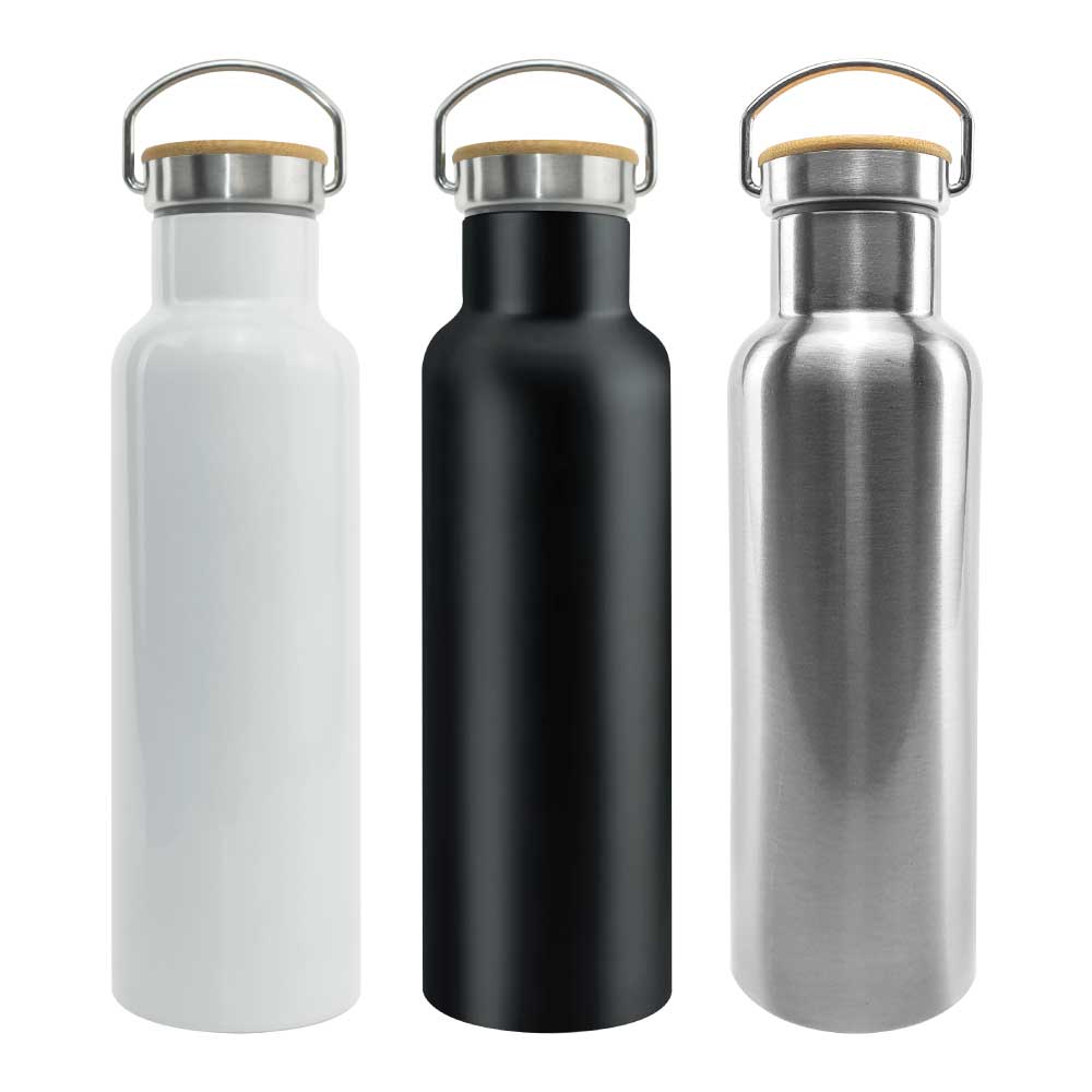 Custom Printed Stainless Steel Bamboo Flask | Logo Branding Corporate Gift | UAE Delivery | Yalla Printing UAE