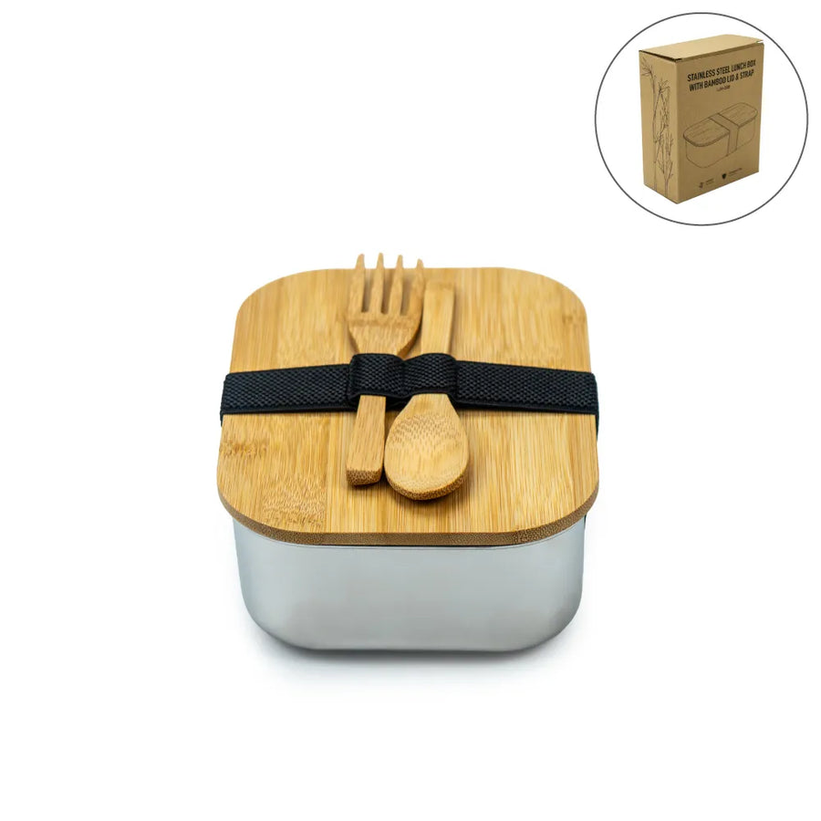Caps & Headwear – Stainless Steel Lunch Box with Bamboo Lid & Strap | Custom Packaging Printing | Free Design Support | Yalla Printing UAE