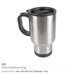 Custom Printed Stainless Steel Mugs - Stainless Steel | Logo Branding Corporate Gift | UAE Delivery | Yalla Printing UAE
