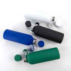 Stainless Steel Water Bottles 500ml – Double Wall, Matte Finish, Soft-touch Rubber Coating | Logo Branding Corporate Gift | UAE Delivery | Yalla Printing UAE