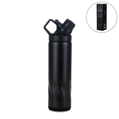 Custom Printed Stainless Steel Water Bottles In Black Matte, Double Wall, 620Ml - Stainless Steel | Logo Branding Corporate Gift | UAE Delivery | Yalla Printing UAE