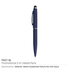 Custom Printed Stylus Metal Pens Rubberized &amp; Twist-action | Logo Branding Corporate Gift | UAE Delivery | Yalla Printing UAE