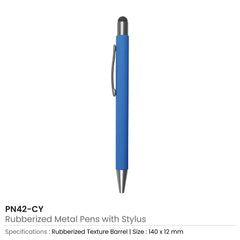 Custom Printed Rubberized Stylus Metal Pens | Logo Branding Corporate Gift | UAE Delivery | Yalla Printing UAE