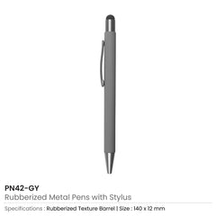 Custom Printed Rubberized Stylus Metal Pens | Logo Branding Corporate Gift | UAE Delivery | Yalla Printing UAE