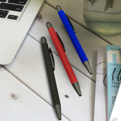 Custom Printed Rubberized Stylus Metal Pens | Logo Branding Corporate Gift | UAE Delivery | Yalla Printing UAE