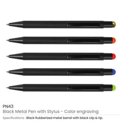 Custom Printed Stylus Metal Pens | Logo Branding Corporate Gift | UAE Delivery | Yalla Printing UAE