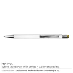 Custom Printed Stylus Metal Pens - Stainless Steel | Logo Branding Corporate Gift | UAE Delivery | Yalla Printing UAE