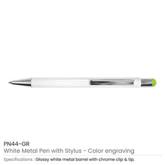 Custom Printed Stylus Metal Pens - Stainless Steel | Logo Branding Corporate Gift | UAE Delivery | Yalla Printing UAE