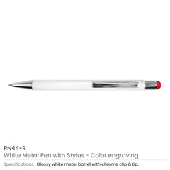 Custom Printed Stylus Metal Pens - Stainless Steel | Logo Branding Corporate Gift | UAE Delivery | Yalla Printing UAE