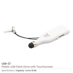 Custom Printed Stylus Plastic USB Flash | Logo Branding Corporate Gift | UAE Delivery | Yalla Printing UAE