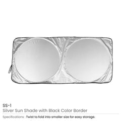 Custom Printed Sun Shades Silver | Logo Branding Corporate Gift | UAE Delivery | Yalla Printing UAE