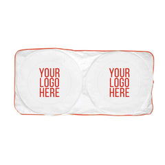 Custom Printed Sunshades For Cars In White Tyvek Material | Exhibitions, Conferences, Corporate Events | Yalla Printing UAE
