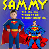 Superhero Celebration" Personalized Birthday Banner - Soar with Superman - Yalla Printing