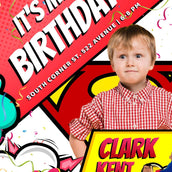 "Superman Birthday Banner: Personalized with Your Picture and Iconic Superman Design!" - Yalla Printing