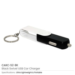 Custom Printed Swivel Car Chargers | Logo Branding Corporate Gift | UAE Delivery | Yalla Printing UAE