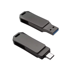 Swivel OTG USB in Gun Metal 64GB V. 3.0 Type C