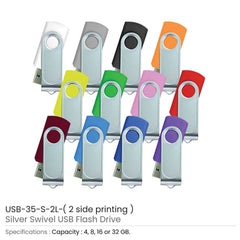 Swivel USB Two Side Print | Custom Packaging Printing | Free Design Support | Yalla Printing UAE