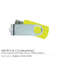 Swivel USB Two Side Print | Custom Packaging Printing | Free Design Support | Yalla Printing UAE