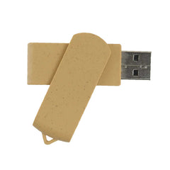 Custom Printed Wheat Straw Swivel USB Flash Drives | Exhibitions, Conferences, Corporate Events | Yalla Printing UAE