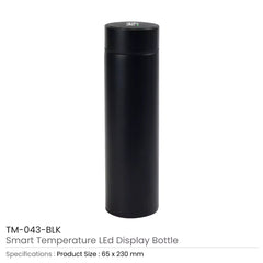 Custom Printed Double Wall Bottles with Temperature Display 500ml - Ramadan Gifts | Custom Packaging Printing | Free Design Support | Yalla Printing UAE