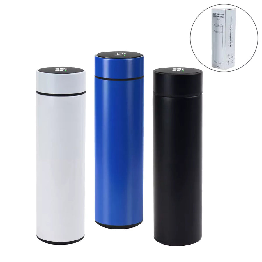 Custom Printed Double Wall Bottles With Temperature Display 500Ml | Exhibitions, Conferences, Corporate Events | Yalla Printing UAE