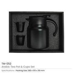 Arabic Tea &amp; Coffee Pot with Cups Set 1000 ml