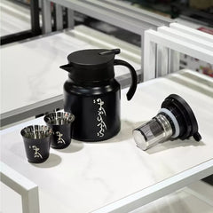 Custom Printed Arabic Tea & Coffee Pot With Cups Set 1000 Ml | Custom Branded Bag | UAE Delivery | Yalla Printing UAE