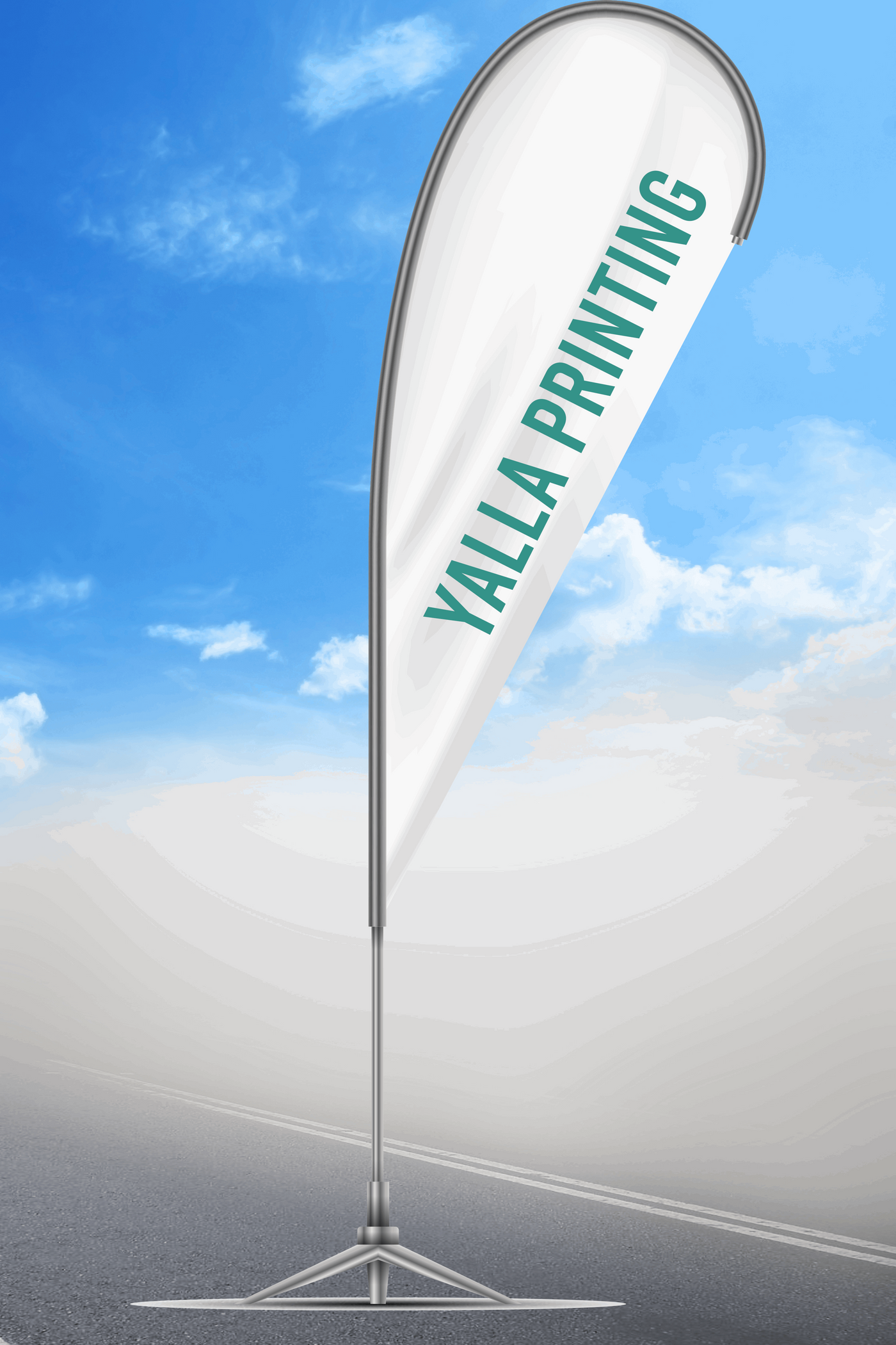 Teardrop Flag (Only Printed Banner) - Yalla Printing