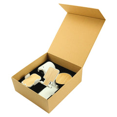 Custom Printed Promotional Tech Gift Sets With Brown Cardboard Gift Box - Bamboo | Custom Packaging Printing | Free Design Support | Yalla Printing UAE
