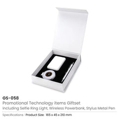 Technology Items Gift Set In White Magnetic Closure Gift Box