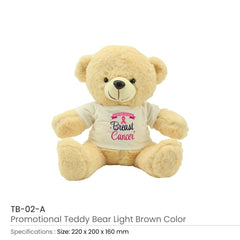 Custom Printed Teddy Bear Toys With Breast Cancer Awareness Logo | Logo Branding Corporate Gift | UAE Delivery | Yalla Printing UAE