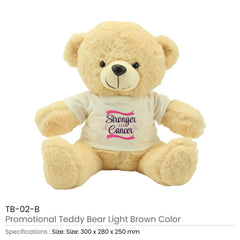 Custom Printed Teddy Bear Toys With Breast Cancer Awareness Logo | Logo Branding Corporate Gift | UAE Delivery | Yalla Printing UAE
