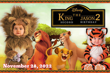 🦁👑 Roar into an Epic Celebration with Our Personalized Lion King Theme Birthday Banner! Safari Party Decor 🌿🎉 | Yalla Printing
