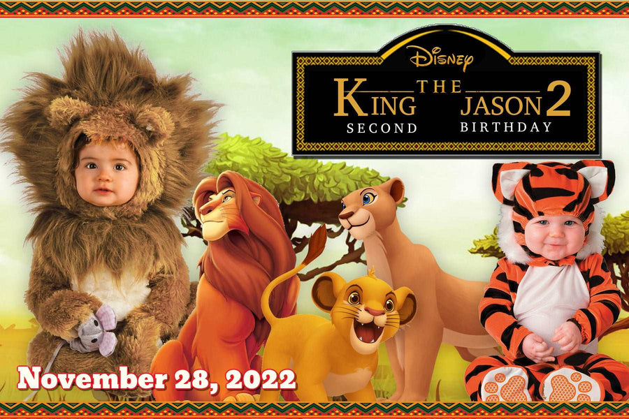 🦁👑 Roar into an Epic Celebration with Our Personalized Lion King Theme Birthday Banner! Safari Party Decor 🌿🎉 | Yalla Printing