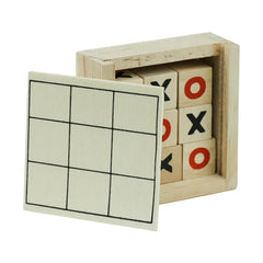 Custom Printed Tic - Tac - Toe Wooden Board Game With Slide Storage Box - 9 Wooden Cubes | Exhibitions, Conferences, Corporate Events | Yalla Printing UAE
