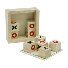 Custom Printed Tic - Tac - Toe Wooden Board Game With Slide Storage Box - 9 Wooden Cubes | Exhibitions, Conferences, Corporate Events | Yalla Printing UAE