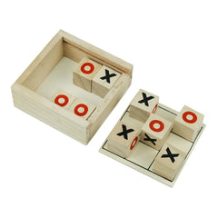 Custom Printed Tic - Tac - Toe Wooden Board Game With Slide Storage Box - 9 Wooden Cubes | Exhibitions, Conferences, Corporate Events | Yalla Printing UAE