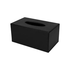 Custom Printed Tissue Box In Pu Leather Material Black Color | Custom Packaging Printing | Free Design Support | Yalla Printing UAE