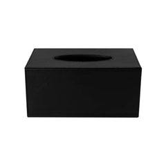 Custom Printed Tissue Box In Pu Leather Material Black Color | Custom Packaging Printing | Free Design Support | Yalla Printing UAE