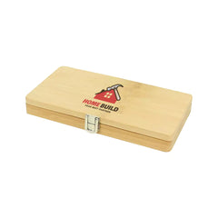 Custom Printed Tool Set In Bamboo Box With Silver Lock - Bamboo | Custom Packaging Printing | Free Design Support | Yalla Printing UAE