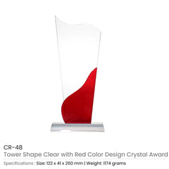 Custom Printed Tower Shaped Crystal Awards | Custom Packaging Printing | Free Design Support | Yalla Printing UAE